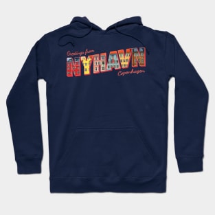 Greetings from Nyhavn Copenhagen Denmark vintage style retro souvenir Hoodie